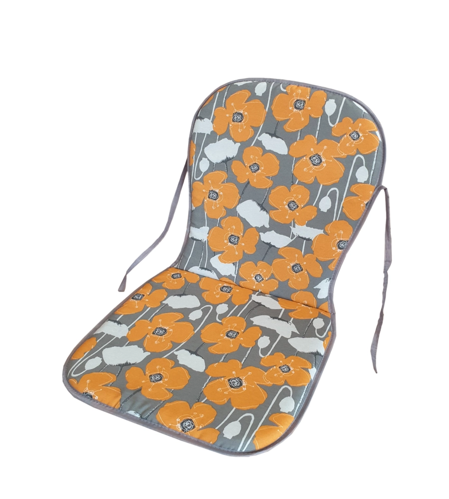 CUSCINO CON SCHIENALE PER SEDIA GIARDINO "AMOA" MONOBLOCCO, 44x78x3 CM